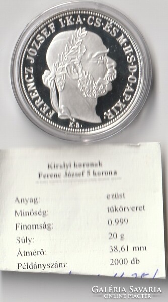 5 Korona tükörveret 1909