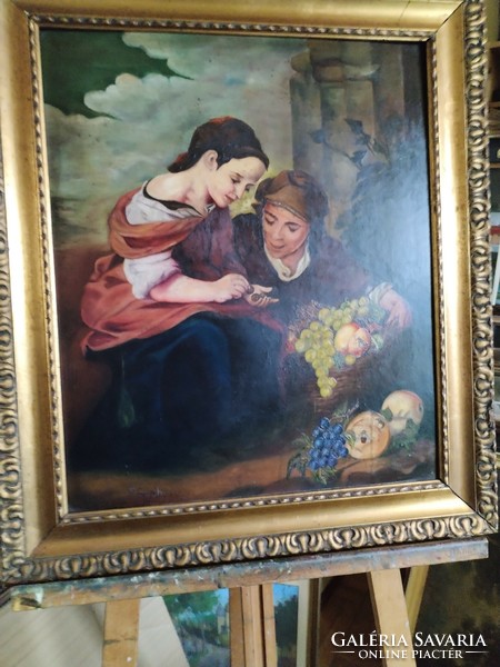 Olajfestmény-BARTOLOME ESTEBAN MURILLO  Jegyzett Másolat
