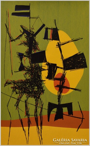 Martyn Ferenc :  Don Quijote,   szitanyomat   68x45 cm + keret