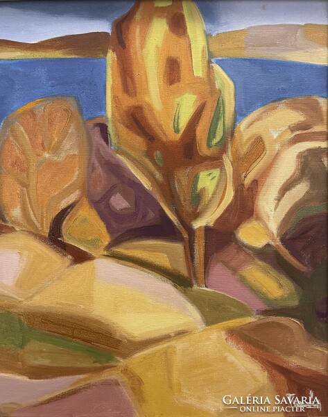Tamás Ervin (1922-1996) 65x85 cm EREDETI olajfestménye