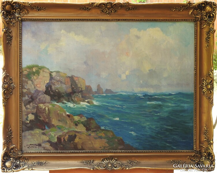 Zórád Géza (1890-1969) : Sziklás tengerpart