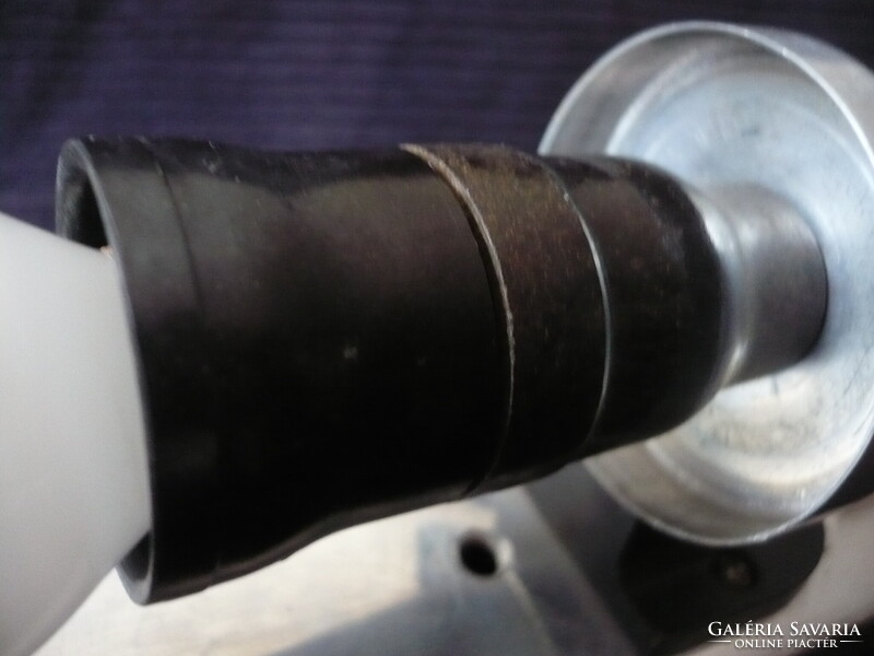 Régi Art Deco Üveg Cső Búrás Éjjeli Lámpa