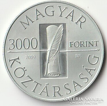 3000 Forint Kazinczy Ferenc ezüst emlékérme 2009