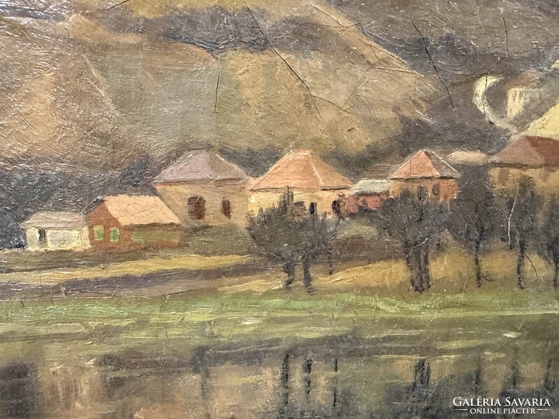 Tájkép , Csillaghegy látkép . Olaj
