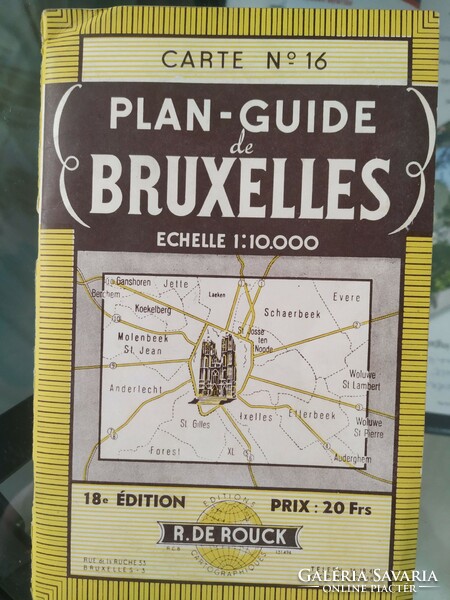 Brüsszel térkép - 1960 körül  - Plan - guide Bruxelles
