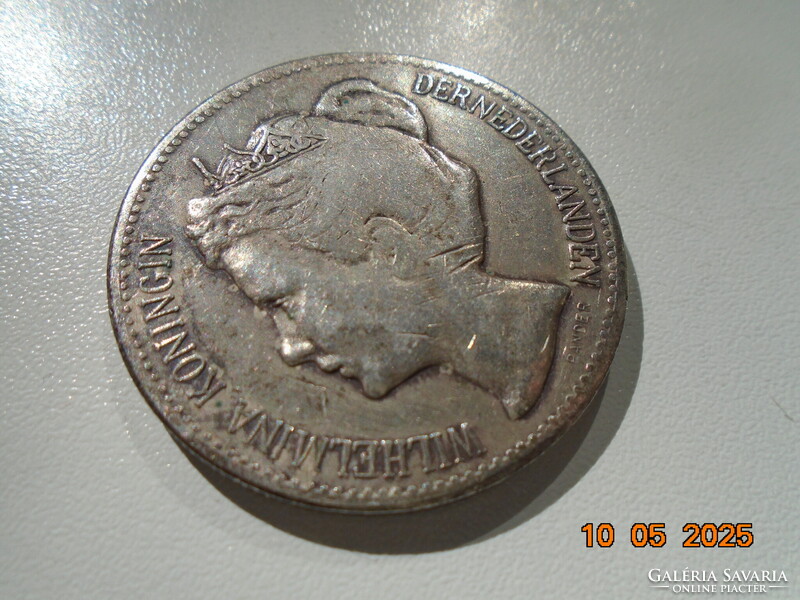 1898   2 1/2 Gulden Wilhelmina 945/1000 ezüst holland pénzérme