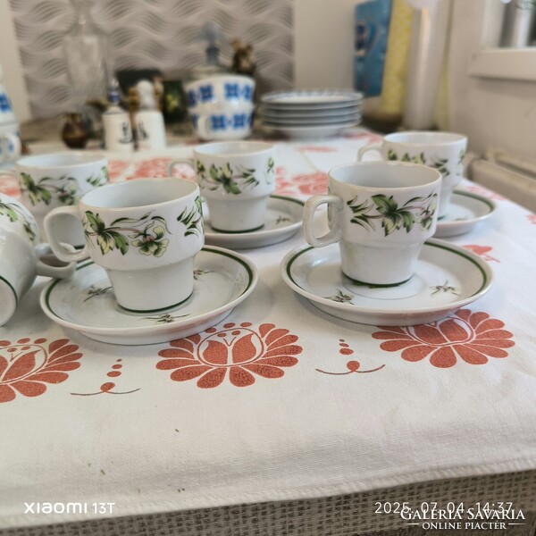 Hollóházi porcelán  kávéskészlet Hotel Stadion Budapest felirattal eladó!