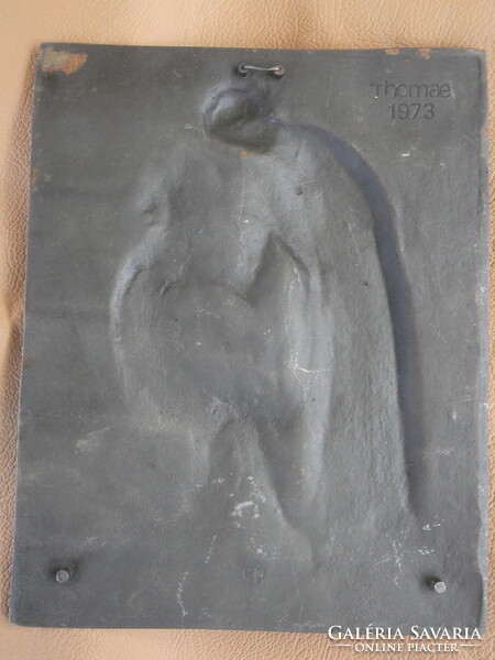 Beteglátogatás. Vasöntvény falikép. Toni Schneider Manzell.