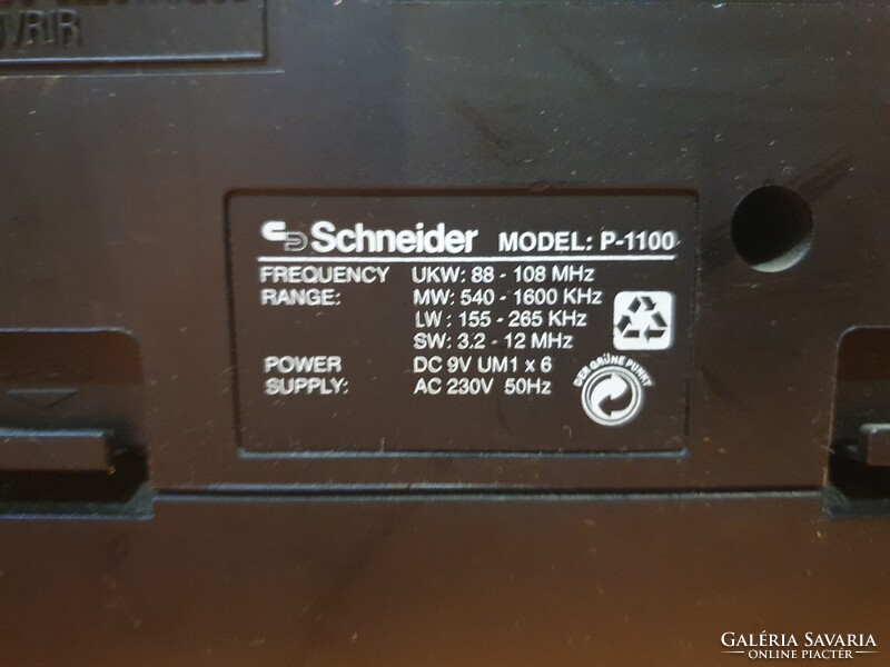 Retro Schneider P-1100 rádiósmagnó kazetta boombox sétálómagnó hi-fi 31