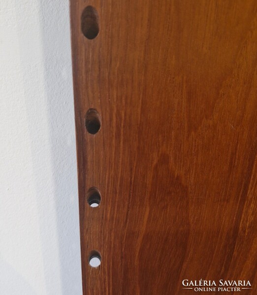 Vintage, mid century modern dán teak falpanel, Poul Cadovius, több darab Cado System