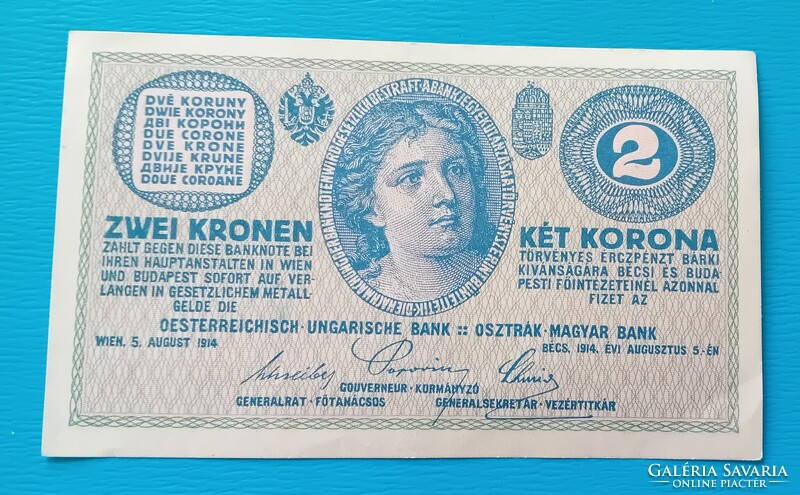 2 Korona 1914 évi c  , hajtatlan , aUNC (fotók szerint)