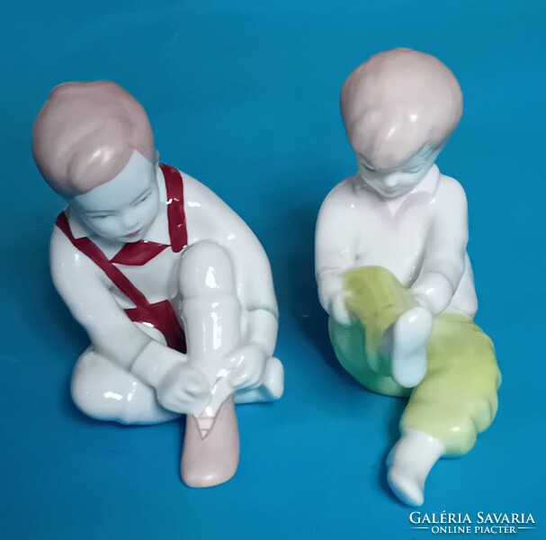 2 aquincumi gyermek figura , kisfiú kislány