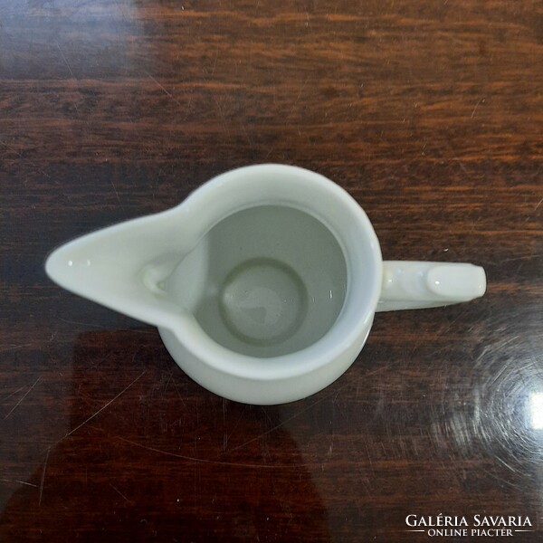 Fehér Herendi porcelán kávés tejkiöntő, kancsó