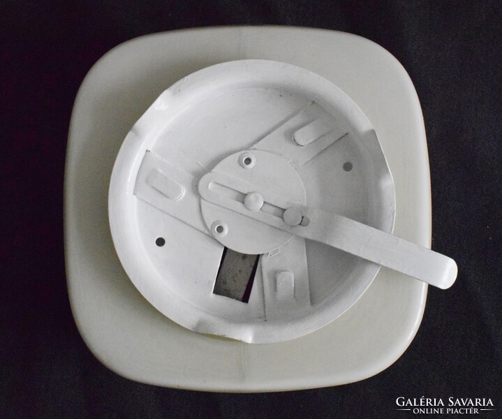 Fali , mennyezeti lámpa , art-deco üveg búra , fém lámpatest , 20 x 20 x 9 cm