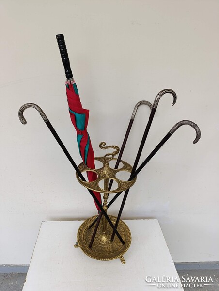 Antik esernyőtartó öntöttvas öntött sárgaréz esernyő sétapálca tartó 906 3010