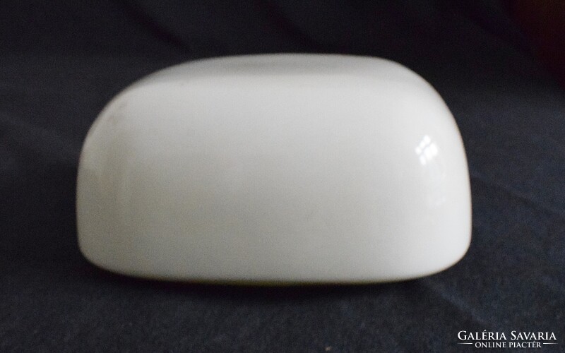 Fali , mennyezeti lámpa , art-deco üveg búra , fém lámpatest , 20 x 20 x 9 cm