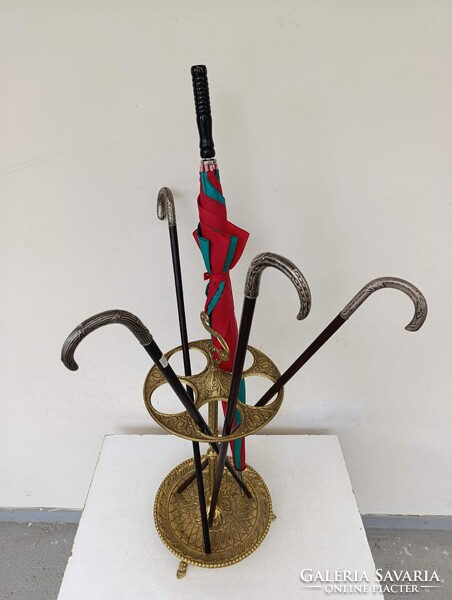 Antik esernyőtartó öntöttvas öntött sárgaréz esernyő sétapálca tartó 906 3010