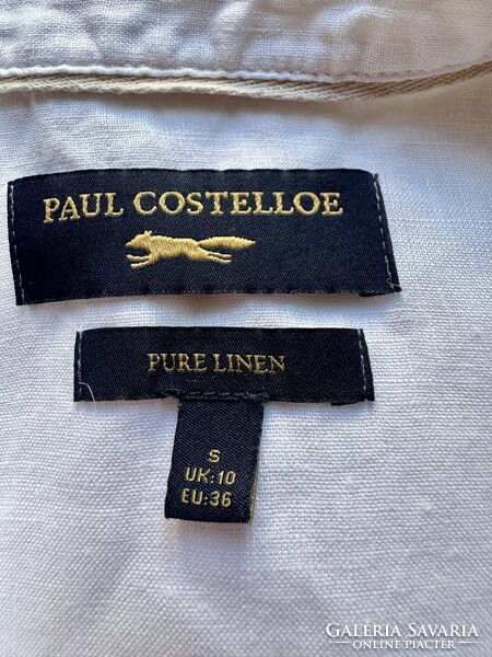Paul Costelloe 38-as 100% len blúz, fehér ing