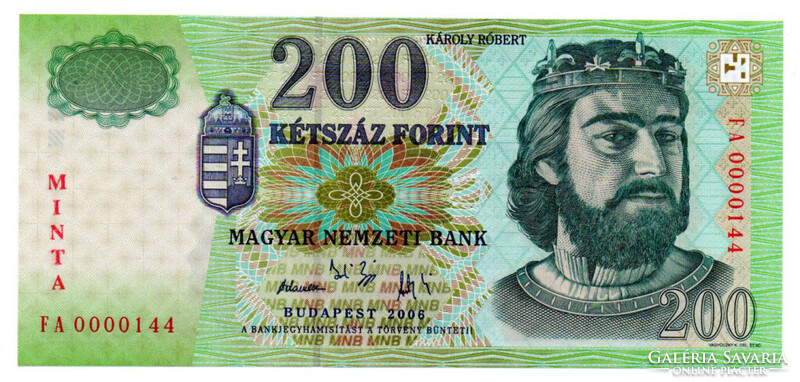 200 Forint Bankjegy 2006 MINTA
