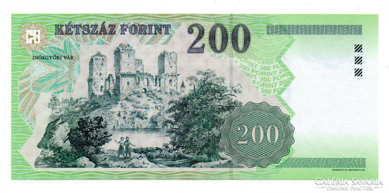 200 Forint Bankjegy 2004 FA gEF, 1 hajtás