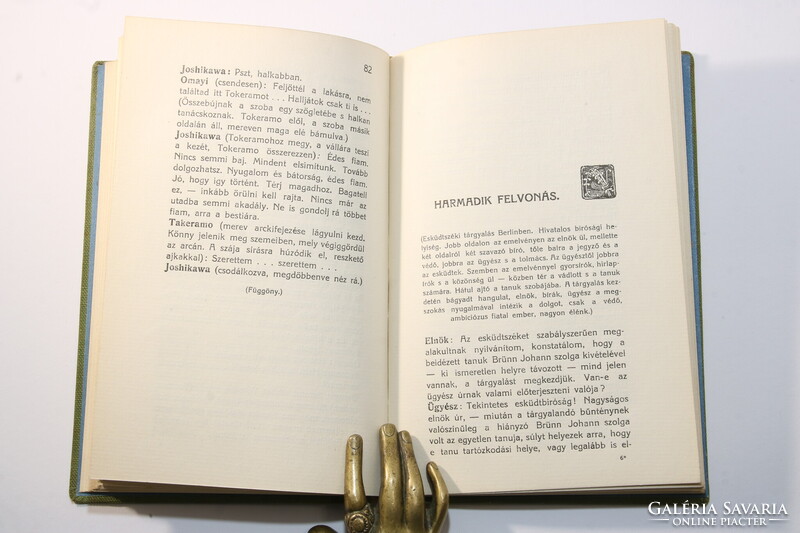 1910 Nyugat könyvei szecessziós Falus Elek kötés Lengyel Menyhért Taifun Első kiadás !!