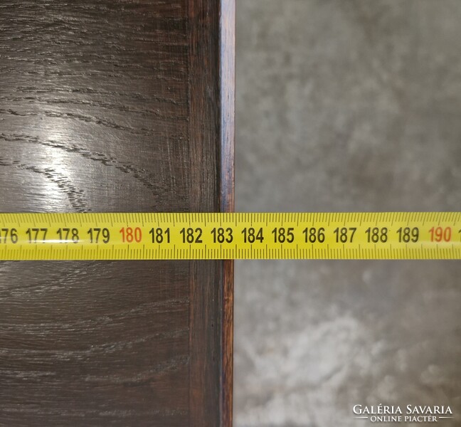 Eredeti jelzett, bécsi bauhaus íróasztal, tömör tölgy