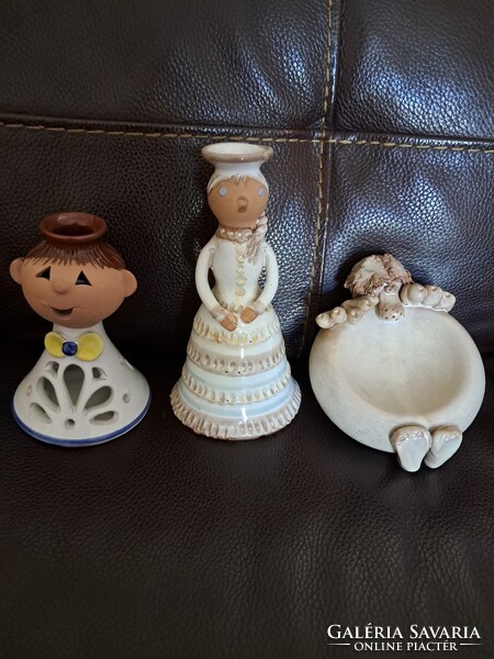 3 kerámia figura 1 sérült
