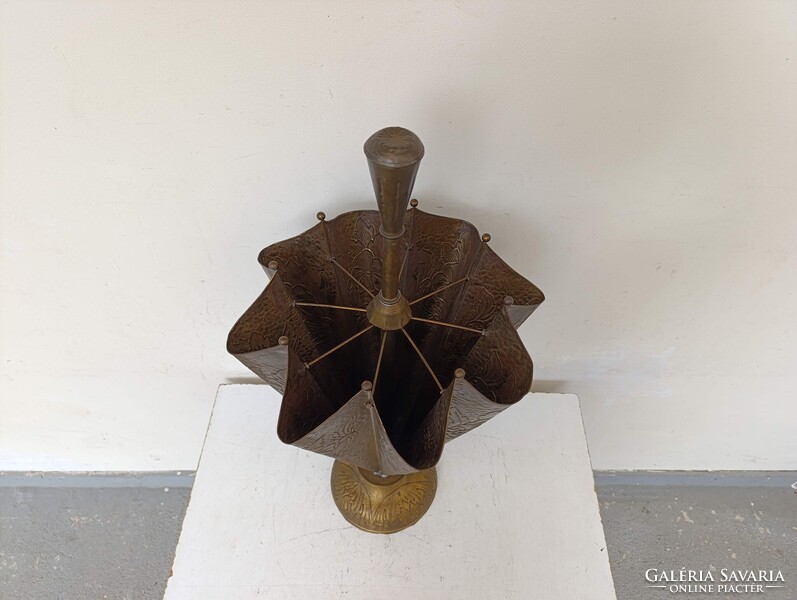 Antik esernyőtartó esernyő alakú domborított sárgaréz sétapálca sétabot tartó 927 3098