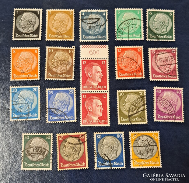 Német Birodalom, Hitler és Hindenburg bélyegek  B/8/3