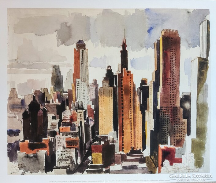 Aba-Novák Vilmos "New York, 1935" múzeumi nyomat