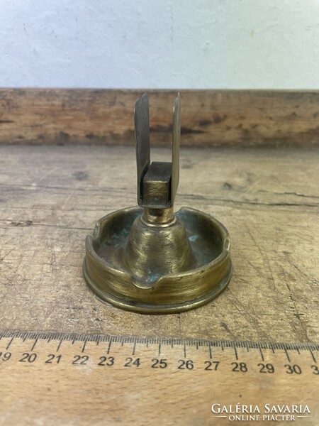 -AV468- Régi Réz Töltényhüvely Hamutartó Hamutál és Gyufatartó