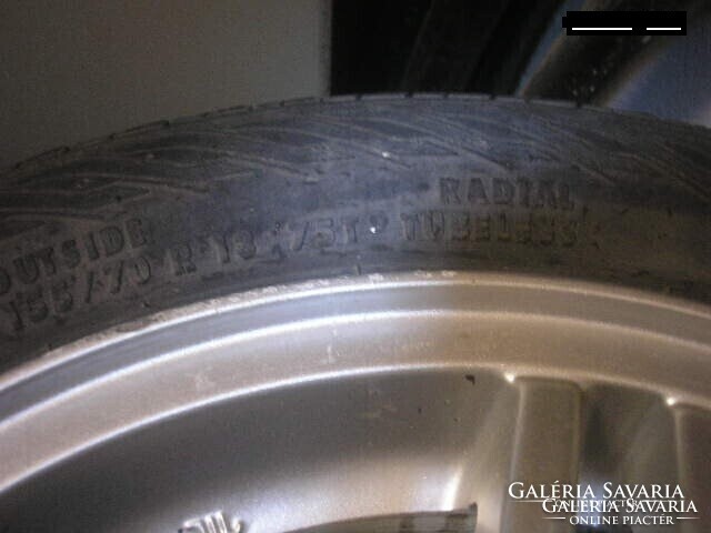 SUZUKIRA SZÉP GUMIS ALU FELNIK 4DB GARÁZSBÓL LEÁRAZVA CONTINENTÁL RADIÁL GUMIKKAL155 / 70 / R 13:75T