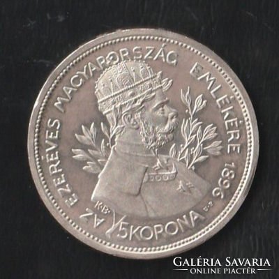 5 Korona 1896 Milleneumi fantázia veret