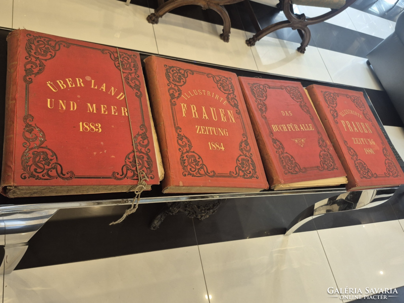 Érdekes német nyelvű 1883 négy darab hatalmas könyv
