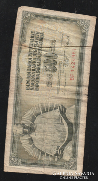 500 Dínár 1981 Jugoszláv bankjegy