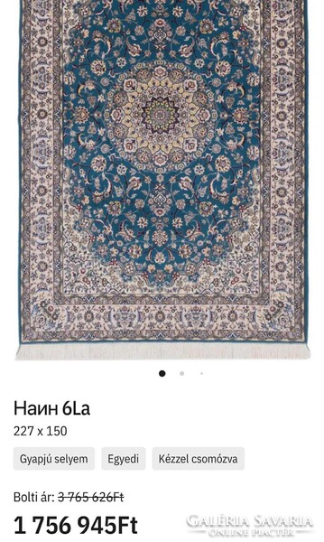 3 db. Nain selyem szőnyeg. / Irán