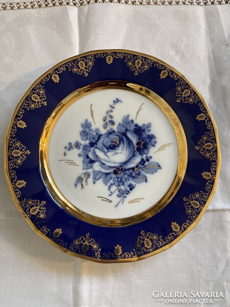 Gyönyörű Csehszlovák jelenetes dúsan aranyozott dísz tányér