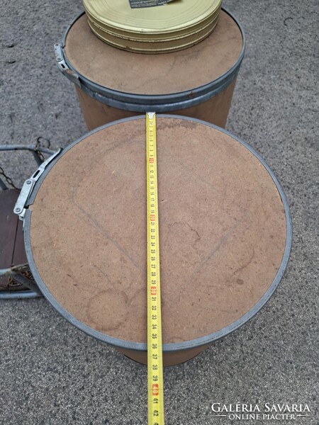 Régi, filmtekercs tároló dobozok, fém abroncs, Budapest felirat, ár/ darab