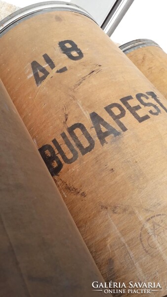 Régi, filmtekercs tároló dobozok, fém abroncs, Budapest felirat, ár/ darab