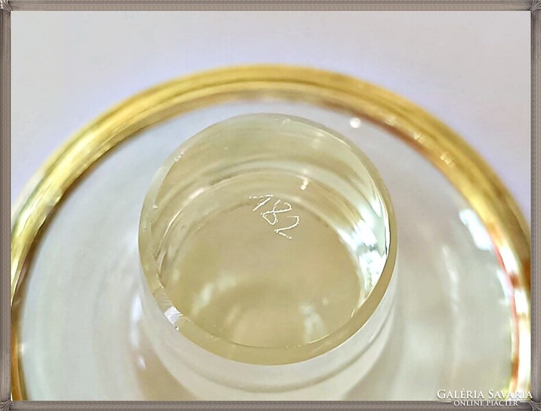 Moser Culbuto, yellow-colored decanter, lead-free crystal bottle