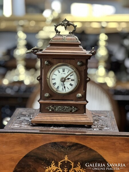 Antik Lenzkirch utazó- ébresztő - hintó óra