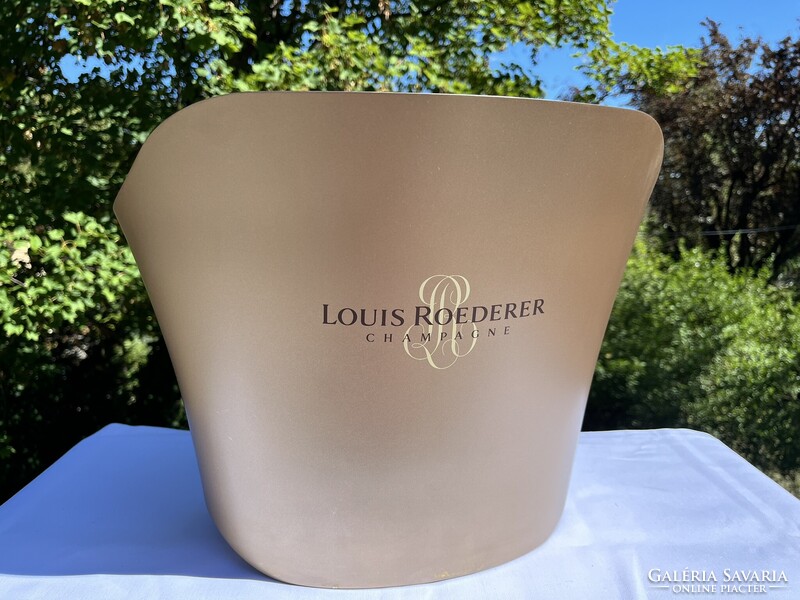 Louis Roederer Champagne – Bronzarany színű fém jégkád