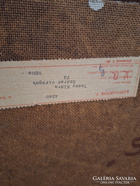 Tassy Klára nagyméretű képcsarnokos olajfestménye