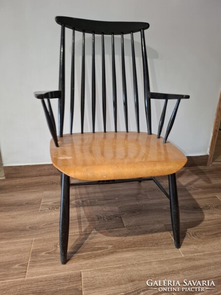 László Mózer cane chairs with armrests, 1960s