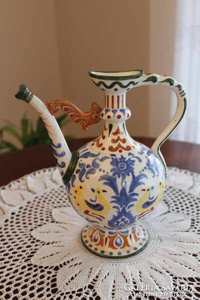 Zsolnay körbélyegzős Nikelszky Géza kiöntő