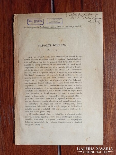 Dedikált példány! Miskolczy István - Nápolyi Johanna. (Az asszony.) 45-72 p.