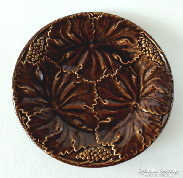 RÉGI SZÉP MAJOLIKA FALI DÍSZ TÁL