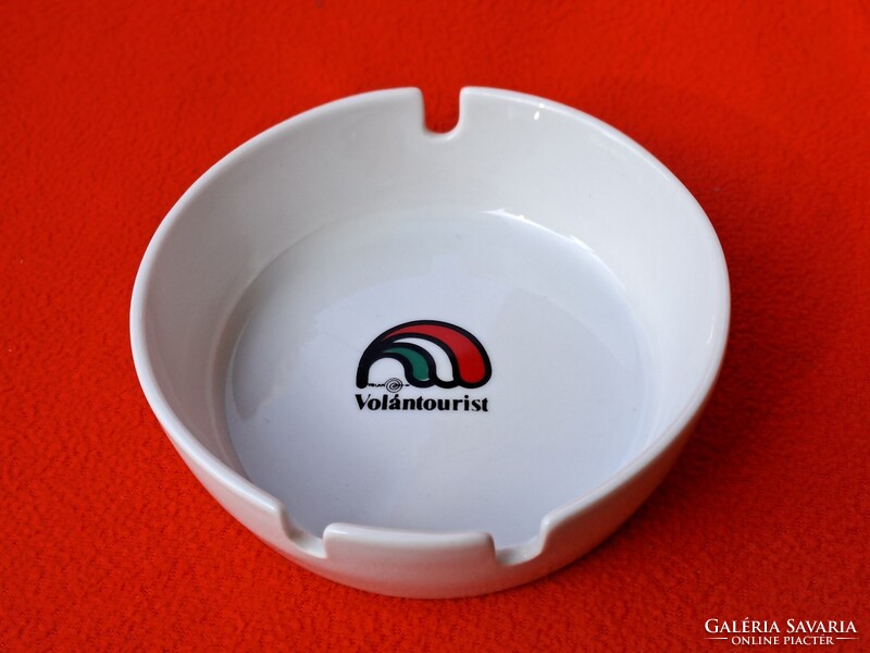 Ritka retro Zsolnay hamuzó / hamutartó / hamutál "Volántourist" logóval
