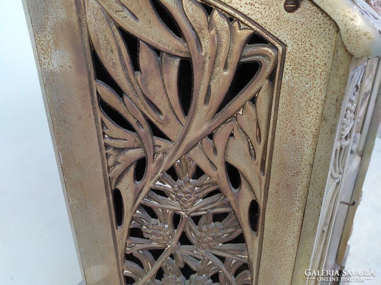 Antik Art Deco szecesszió jugendstil vaskályha kályha bányász vájár kandalló keret 3820