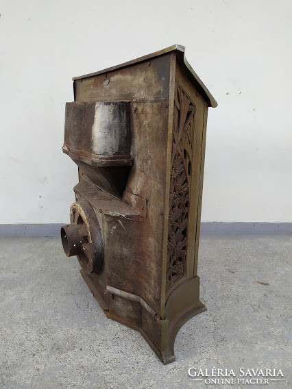 Antik Art Deco szecesszió jugendstil vaskályha kályha bányász vájár kandalló keret 3820